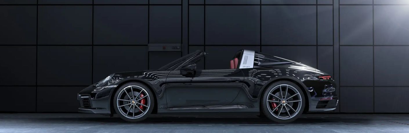 Side view of the 2024 Porsche 911 Targa 4 GTS in black