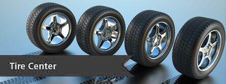 four tires placed next to each other