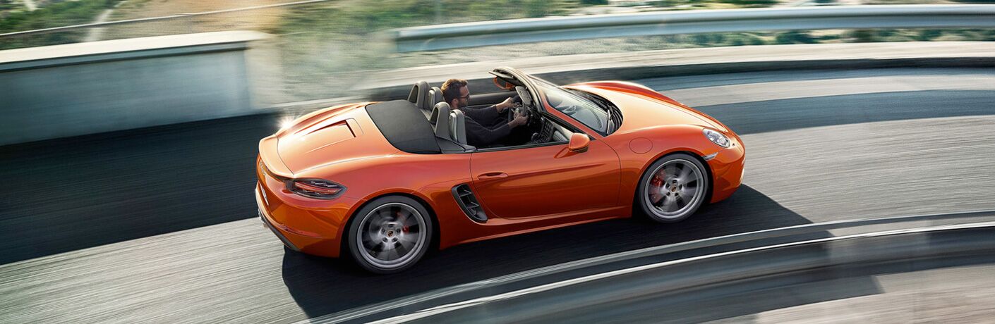 2018 Porsche 718 Boxster on the road