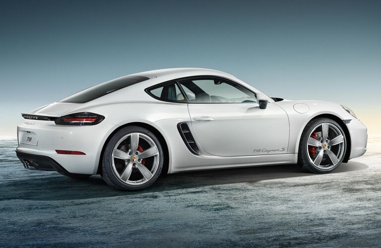 White 2019 Porsche 718 on the Street