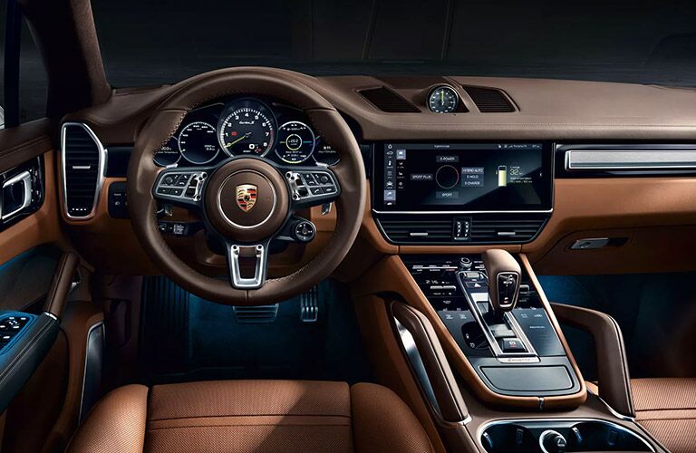 Interior view of 2020 Porsche Cayenne