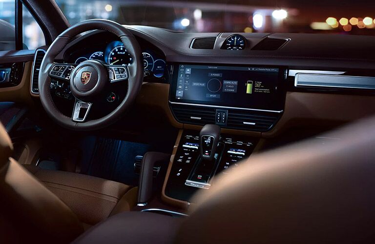 Interior view of 2020 Porsche Cayenne