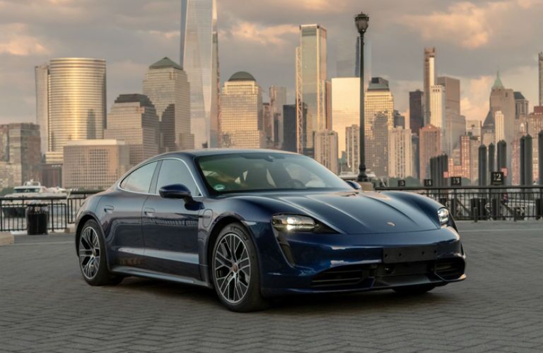 Blue 2020 Porsche Taycan