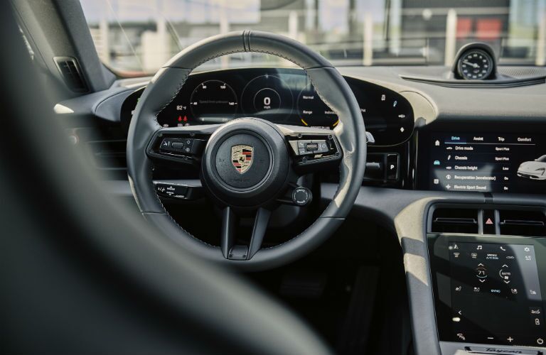 Interior view of 2021 Porsche Taycan