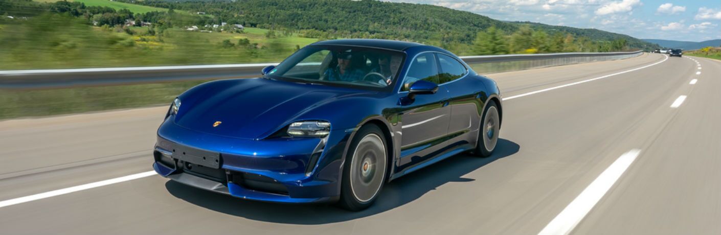 Blue 2020 Porsche Taycan Turbo