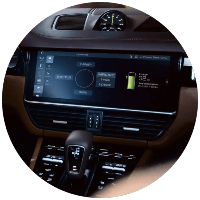 Infotainment center in 2021 Porsche Cayenne