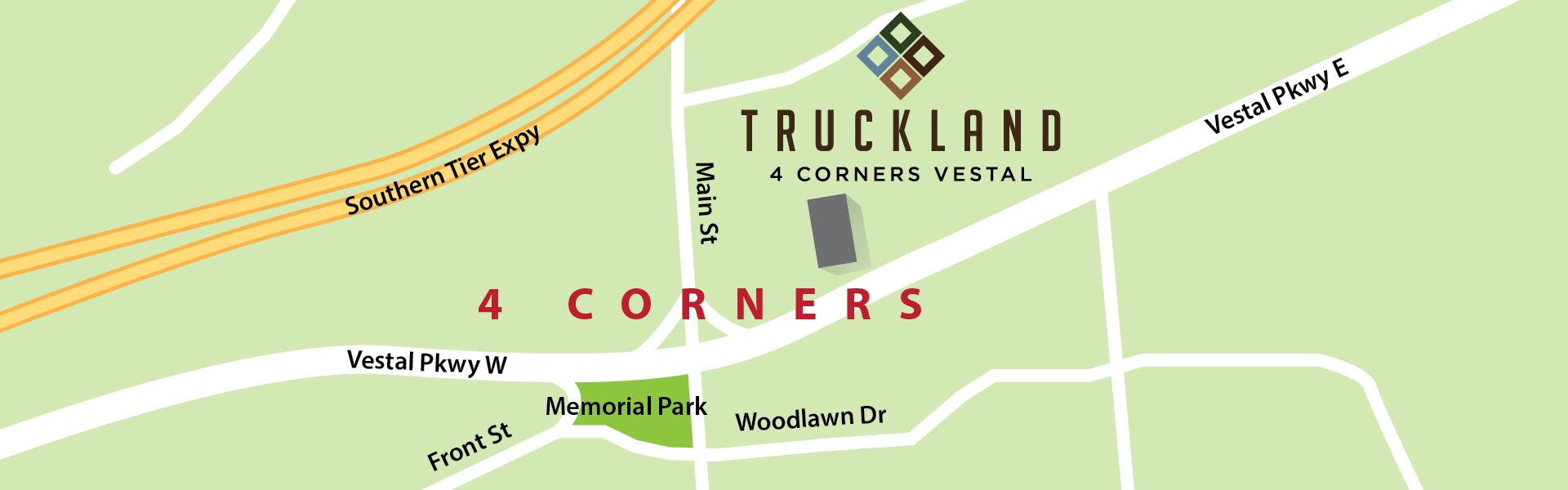 map of Truckland Vestal location
