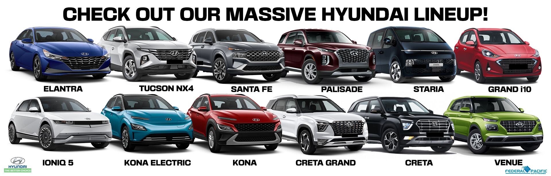 CURRENT HYUNDAI RANGE - WEBSITE