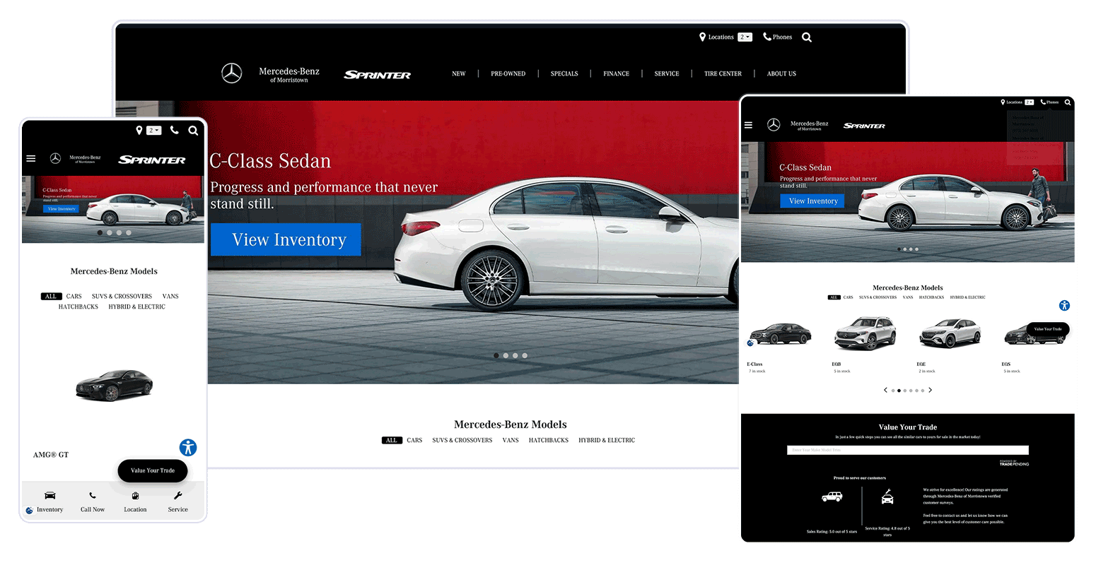 Mercedes-Benz of Morristown Responsive Website