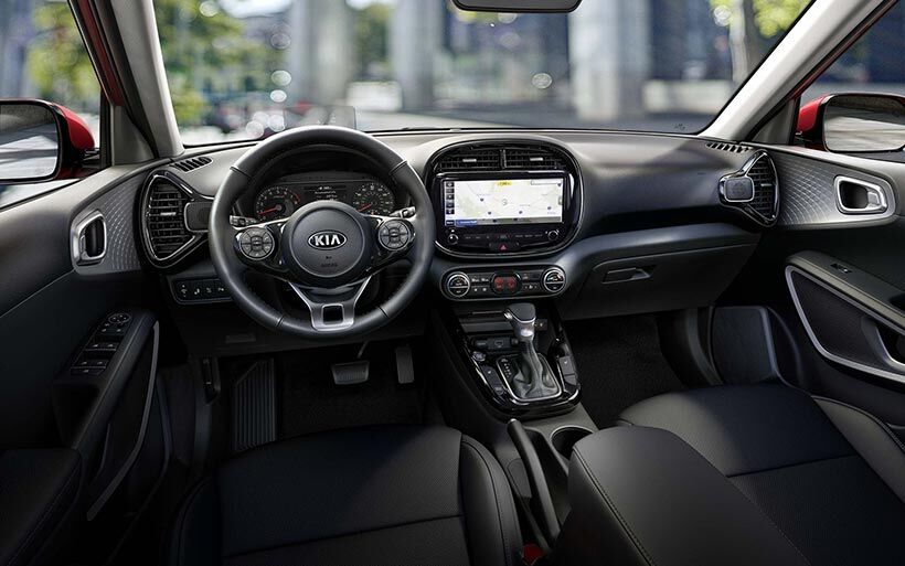The interior of a 2020 Kia Soul