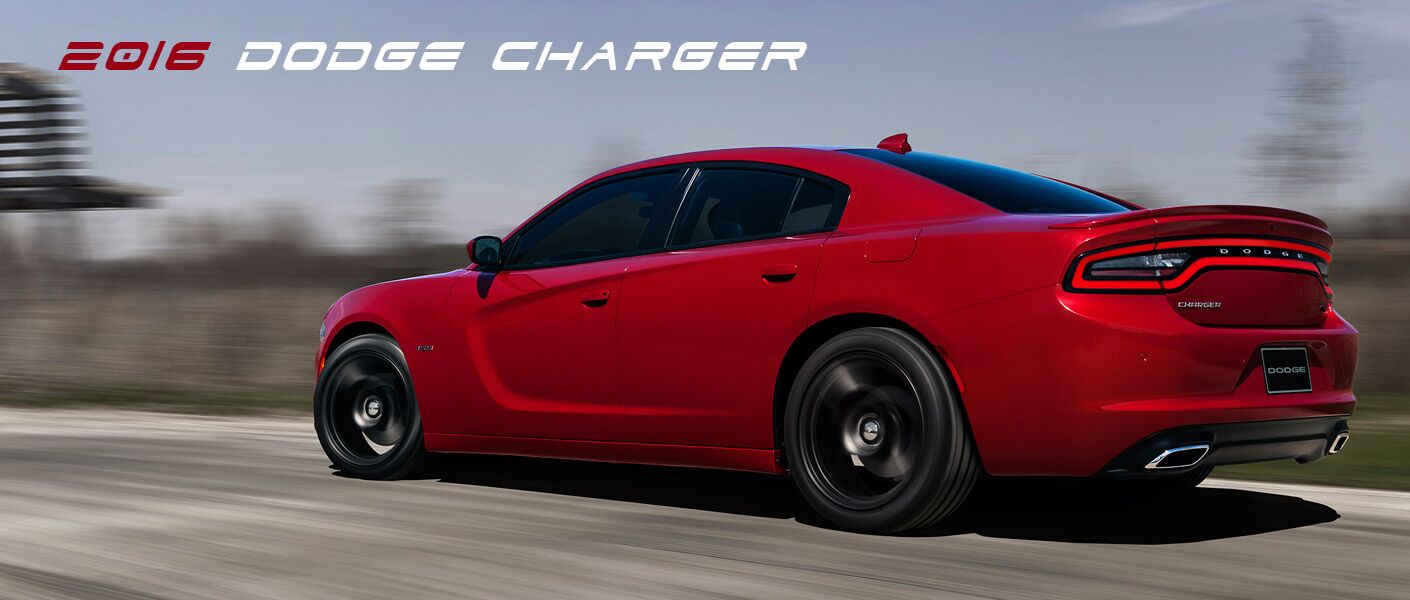 2016 Dodge Challenger red on the road