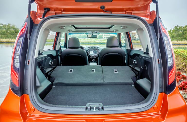 A photo of the max cargo configuration in the used Kia Soul.