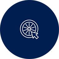 A graphic icon shows a computer cursor over a wheel.