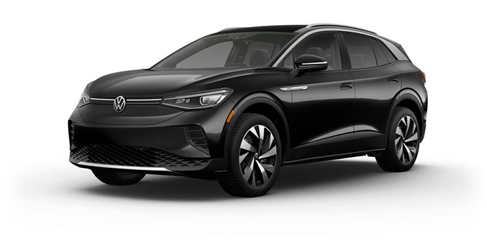 Exterior view of the ID.4 in Mythos Black Metallic