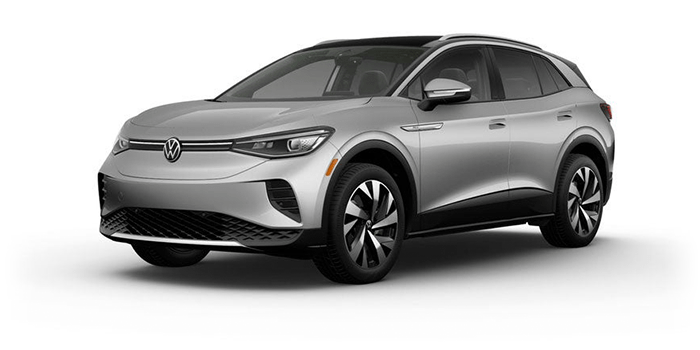 Exterior view of the ID.4 in Scale Silver Metallic