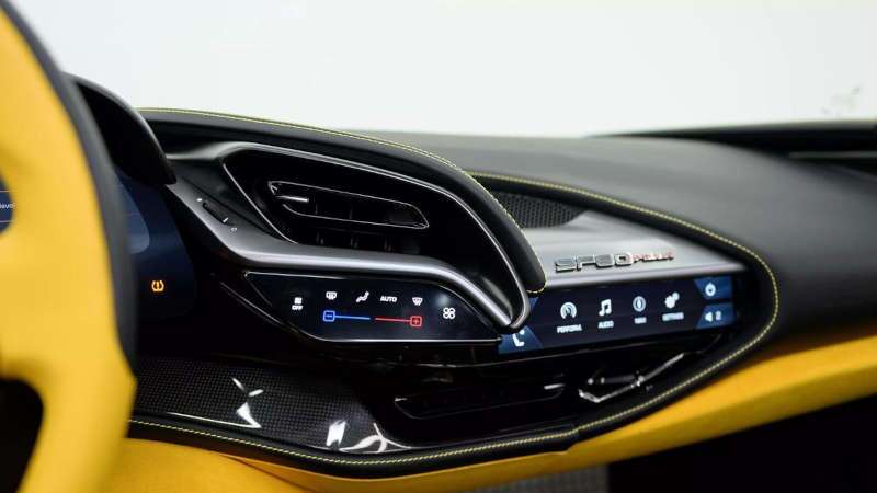 The dashboard and controls in the 2024 Ferrari SF90 Spider