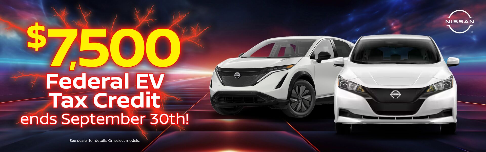 $7,500 Federal EV Tax Credit Ends September 30th