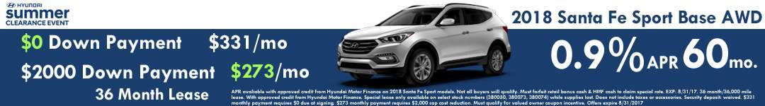 July Santa Fe Sport Special July Santa Fe Sport Special