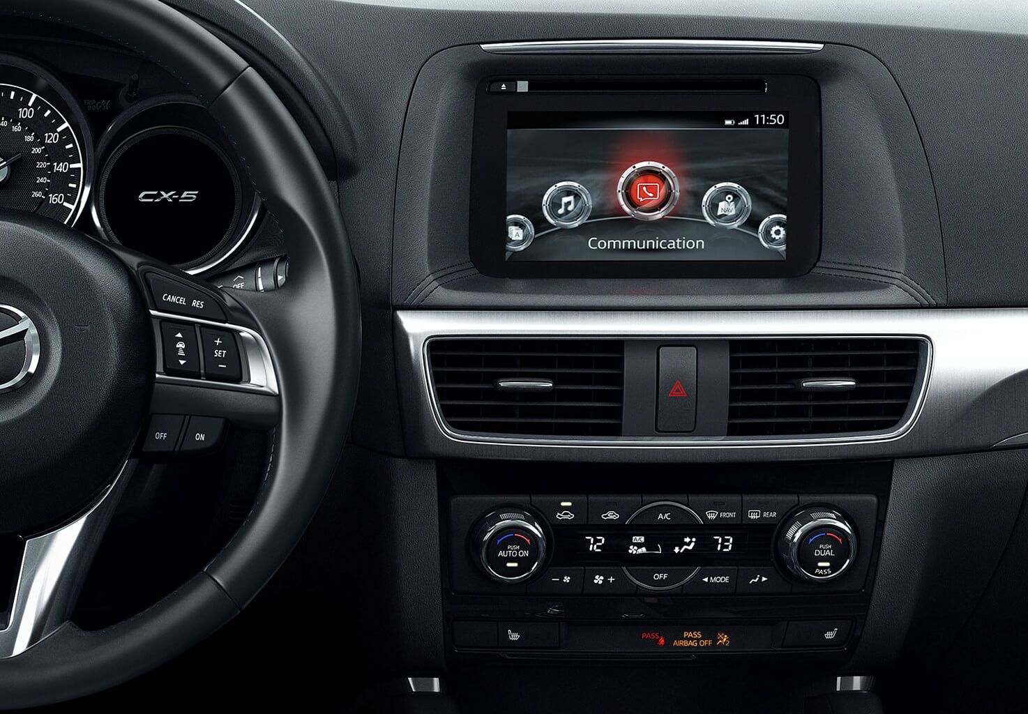 Interior dash of Mazda CX-5