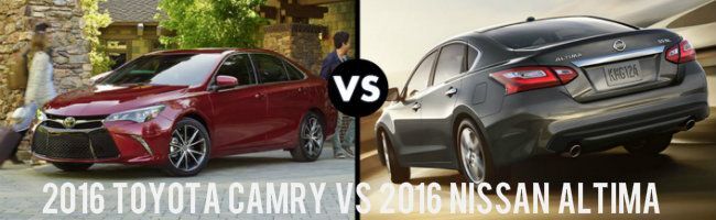 2016 Toyota Camry vs 2016 Nissan Altima