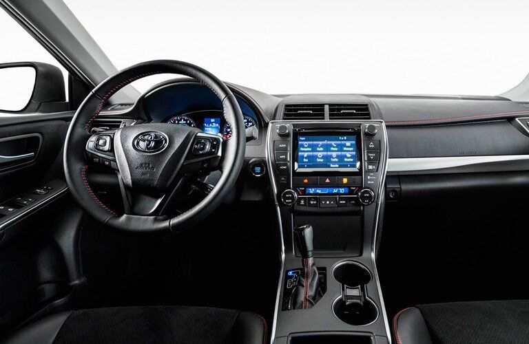 2017 Toyota Camry front interior driver dash and display audio