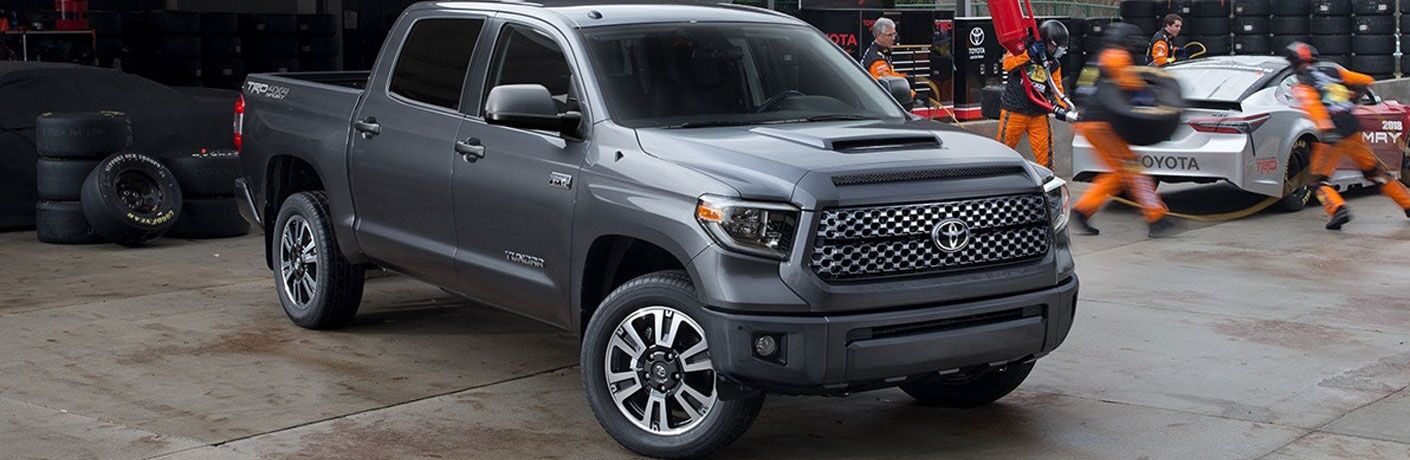 2018 Toyota Tundra in a maintenance shop
