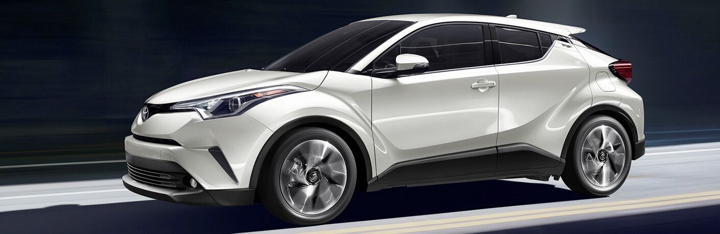 2019 Toyota C-HR driving down a tunnel