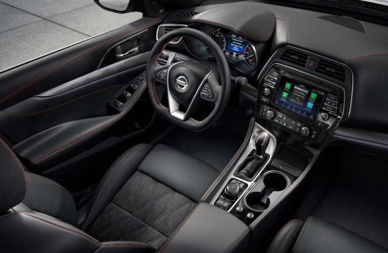 Front interior in the 2020 Nissan Maxima