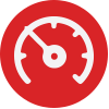 Red Speedometer Icon