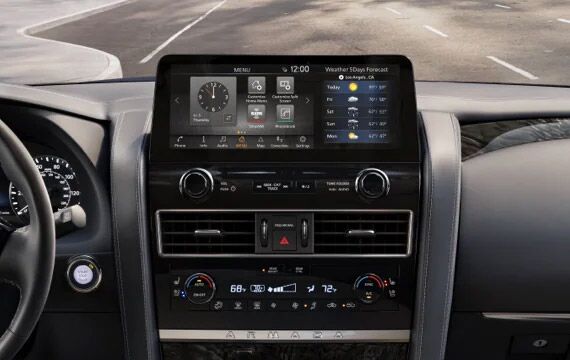 2022 Nissan Armada touchscreen and front console