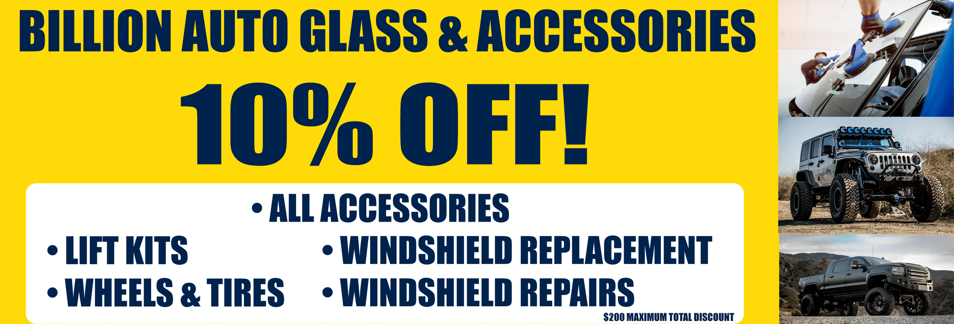10% off glass & accessories