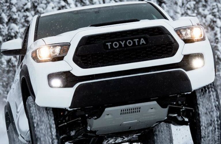 white 2017 Toyota Tacoma TRD Pro front grille