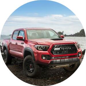 red 2017 Toyota Tacoma TRD Pro front end design