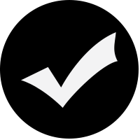 black check mark icon