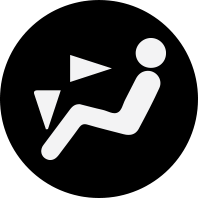black seating comfort icon