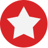 white star on red background