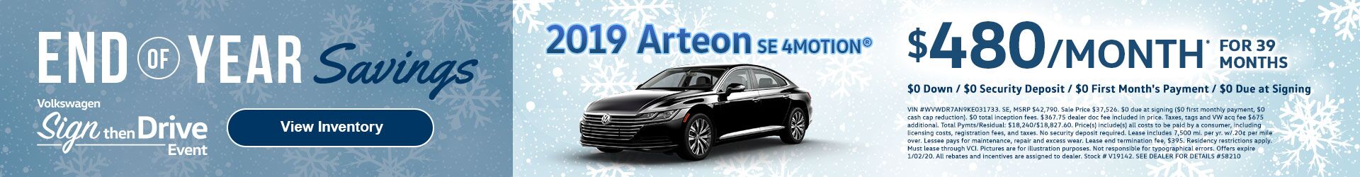 2019 Arteon SE 4Motion 2019 Arteon SE 4Motion