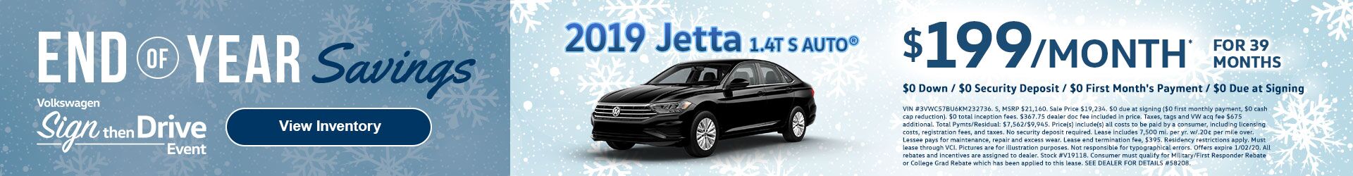 2019 Jetta 1.4T S Auto 2019 Jetta 1.4T S Auto
