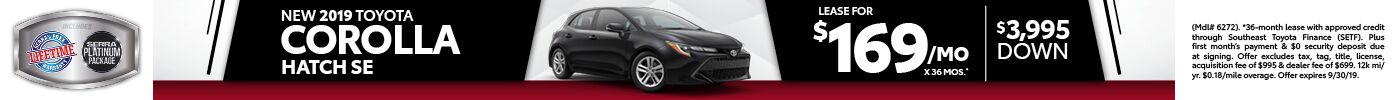 2019 Corolla Hatch SE 2019 Corolla Hatch SE