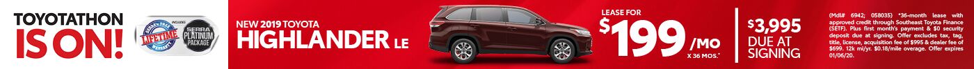 New 2019 Toyota Highlander New 2019 Toyota Highlander