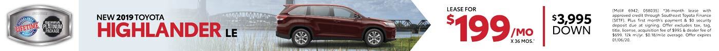 New 2019 Toyota Highlander New 2019 Toyota Highlander