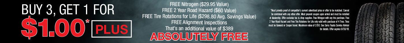 Tire Event Special 9/30/18 Tire Event Special 9/30/18