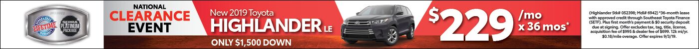 2019 Toyota Highlander LE 2019 Toyota Highlander LE