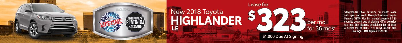 2018 Toyota Highlander 2018 Toyota Highlander