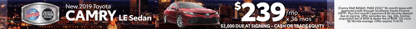 October 2019 Toyota Camry October 2019 Toyota Camry