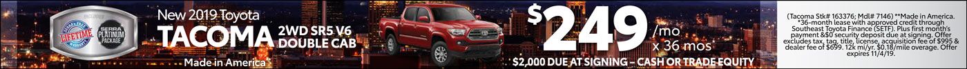 October 2019 Toyota Tacoma 2WD October 2019 Toyota Tacoma 2WD