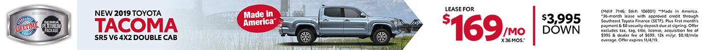 New 2019 Toyota Tacoma SR5 V6 4x2 Double Cab New 2019 Toyota Tacoma SR5 V6 4x2 Double Cab
