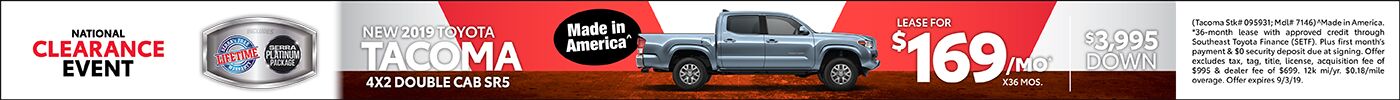New 2019 Toyota Tacoma 4x2 Double Cab New 2019 Toyota Tacoma 4x2 Double Cab