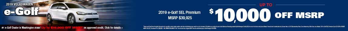 2019 Volkswagen e-Golf at Carter VW in Seattle, WA 2019 Volkswagen e-Golf at Carter VW in Seattle, WA