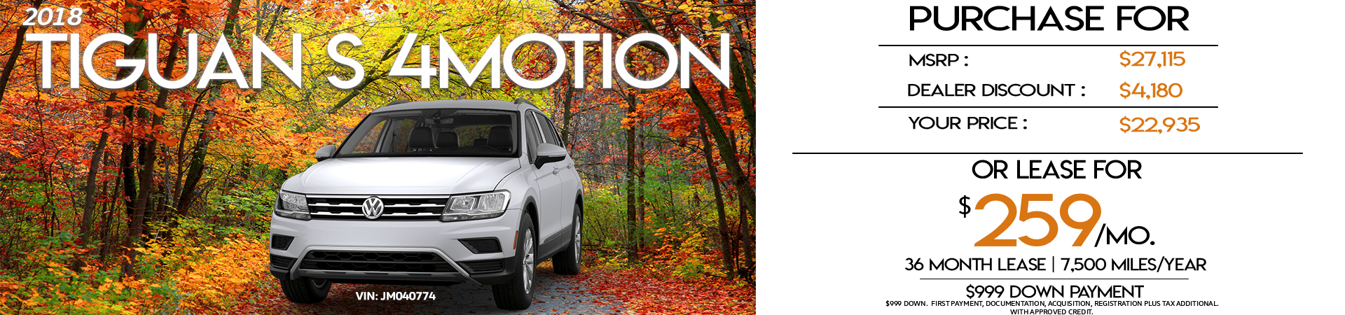2018 VW Tiguan S 4Motion and Limited 2018 VW Tiguan S 4Motion and Limited